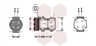 VAN WEZEL Kompressori, ilmastointilaite 1800K352